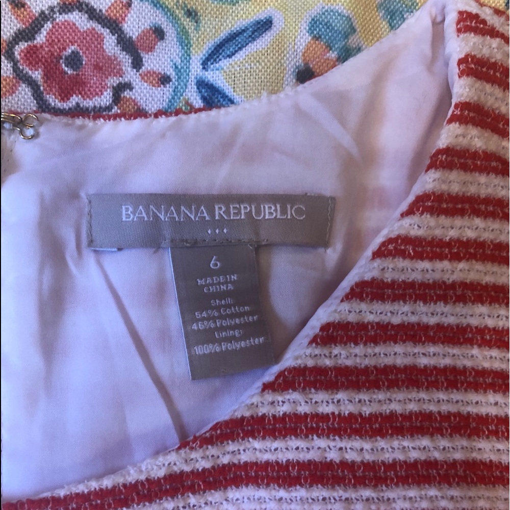 Banana Republic- Orange and White Dress - Picture 6 of 8